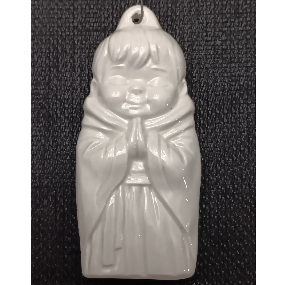 Vintage Joseph White‎ Ceramic Praying Hanging Ornament Figurine Christmas - Picture 2 of 3